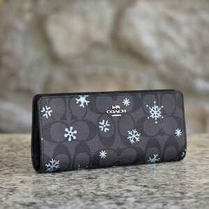 Coach Snowflake Slim Wallet